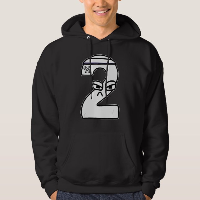 Villain Strong Number Two Boys Matching Evil Numbe Hoodie (Front)