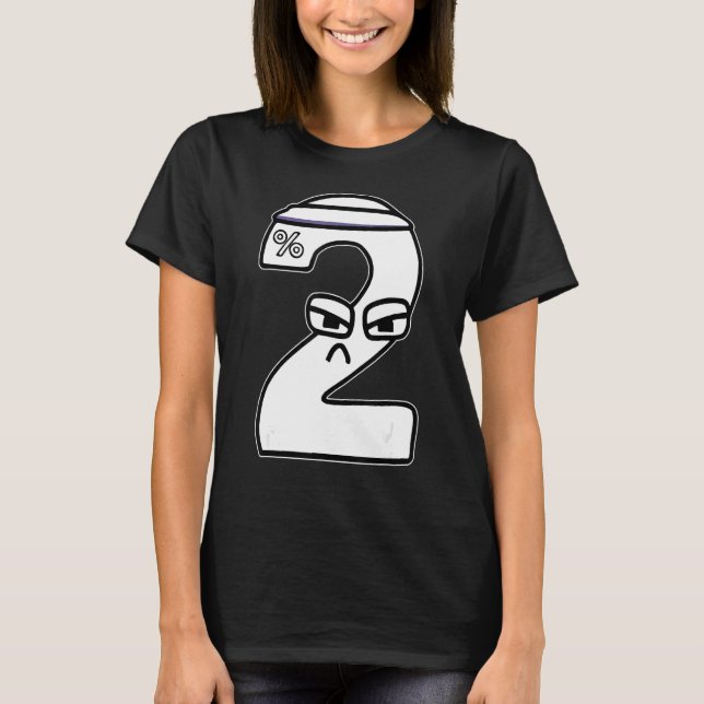 Villain Strong Number Two Boys Matching Evil Numbe T-Shirt (Front)