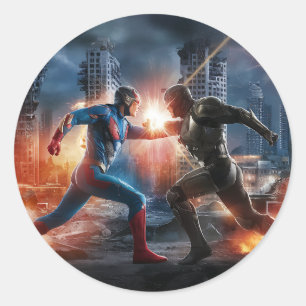 Villain vs. Hero Sticker