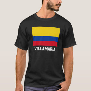 Villamaría Colombia Flag Emblem Escudo Bandera Cr T-Shirt