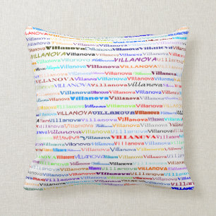 Villanova Text Design II Throw Pillow