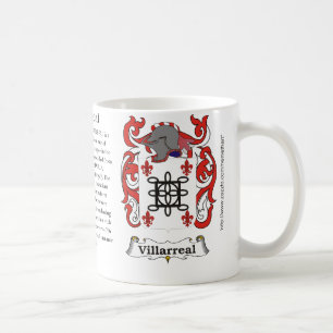 Villarreal, the origin, meaning and the crest coffee mug