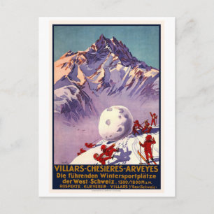 Villars Chesieres Arveyes Postcard