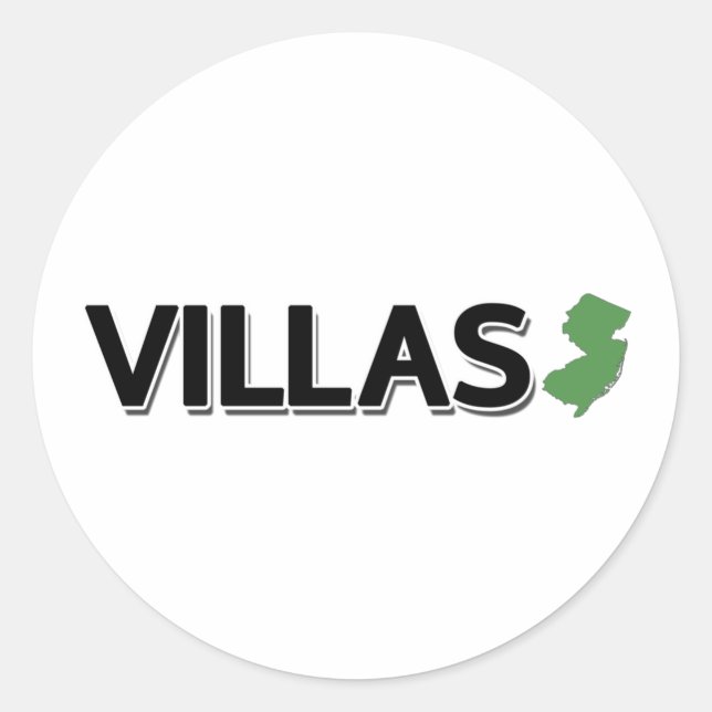 Villas, New Jersey Classic Round Sticker (Front)