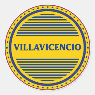 Villavicencio City Pride Emblem Colombian Identity Classic Round Sticker