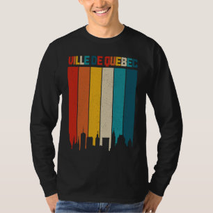 Ville De Quebec Skyline Vintage Retro Canada Canad T-Shirt