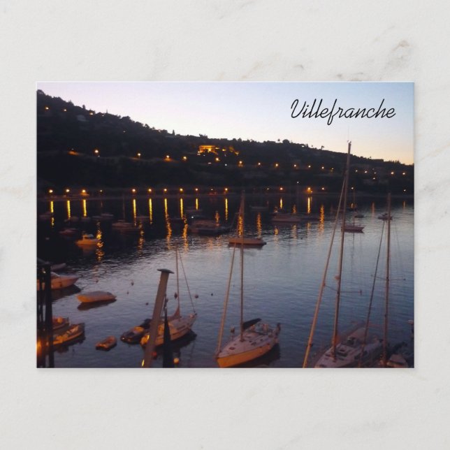 villefranche harbour morning postcard (Front)