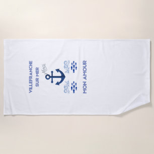 Villefranche-Sur-Mer Luxury French Riviera Beach Towel