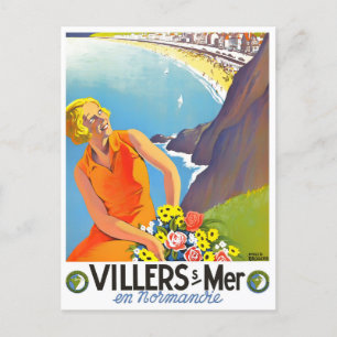Villers France vintage travel Postcard