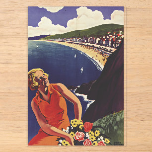 Villers-sur-Mer in Calvados department in Normandy Acrylic Invitations