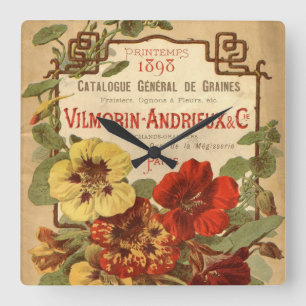 Vilmorin-Andrieux & Co. Seed Catalogue Ad Square Wall Clock