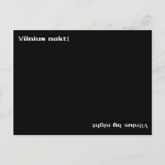 Vilnius by night / Vilnius naktį Postcard