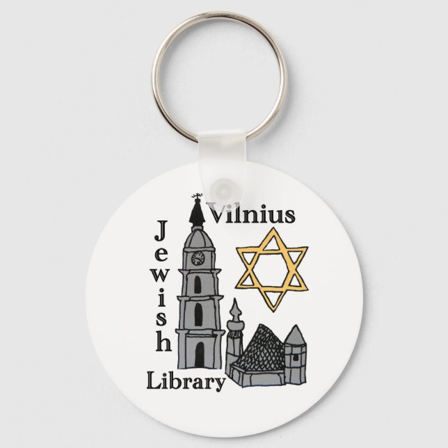 Vilnius Jewish Library keychain (Front)