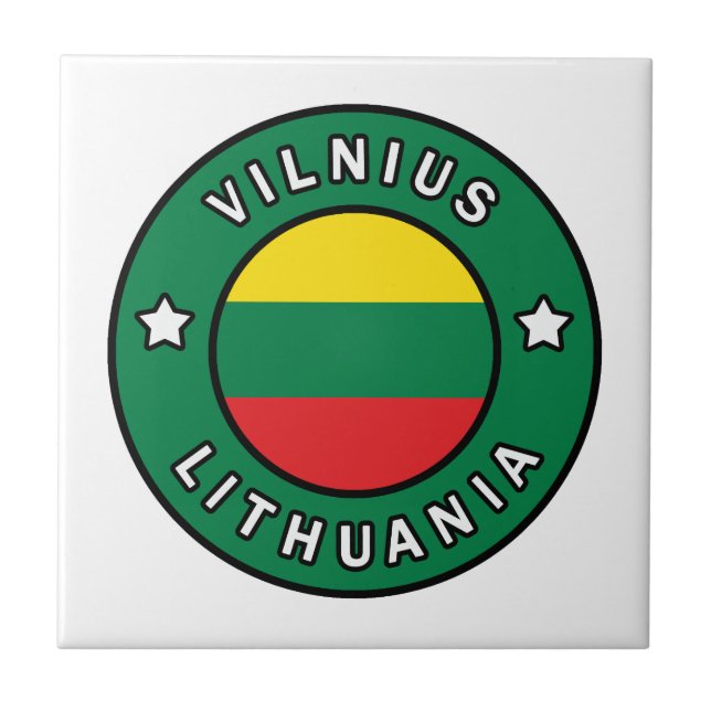 Vilnius Lithuania Ceramic Tile (Front)