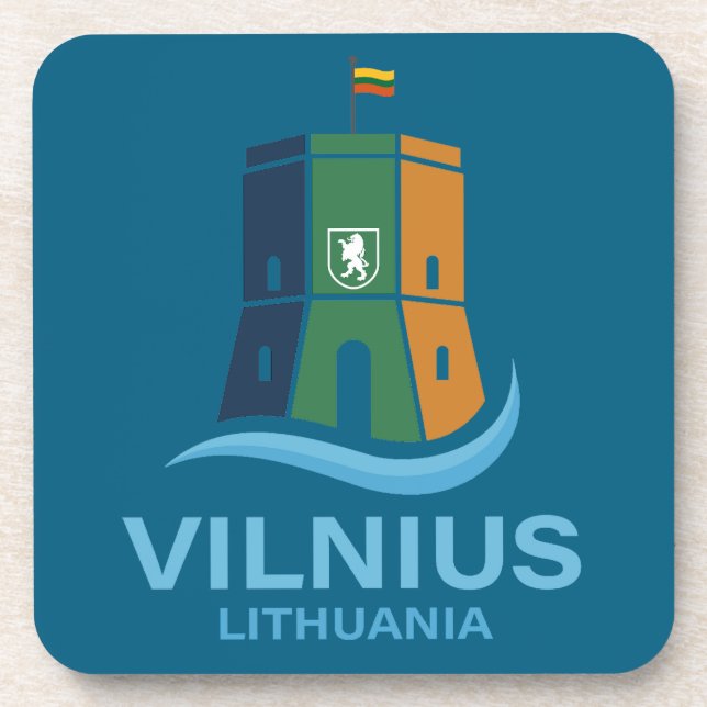 Vilnius Lithuania Coaster (Front)
