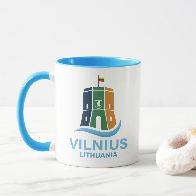 Vilnius Lithuania Mug (With Donut)
