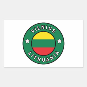 Vilnius Lithuania Rectangular Sticker