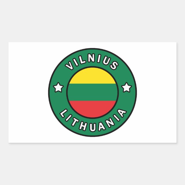 Vilnius Lithuania Rectangular Sticker (Front)