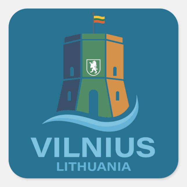 Vilnius Lithuania Square Sticker (Front)