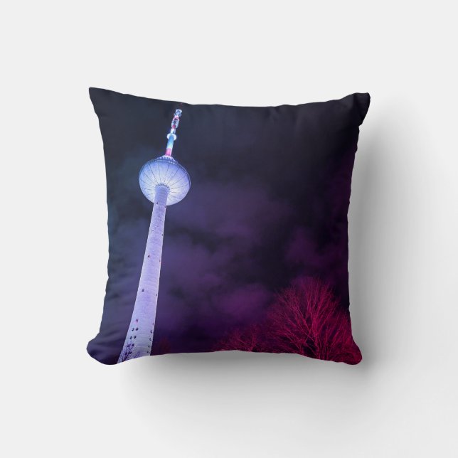 Vilnius Tallest Structure - Lithuanian TV Tower Cushion (Front)