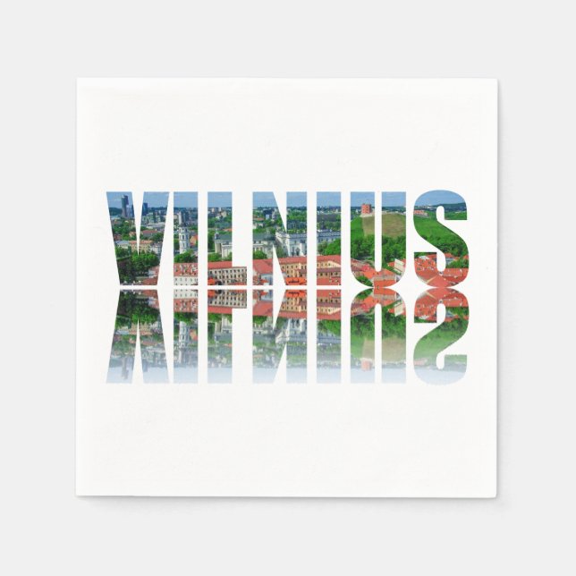 Vilnius text with reflection napkin (Front)