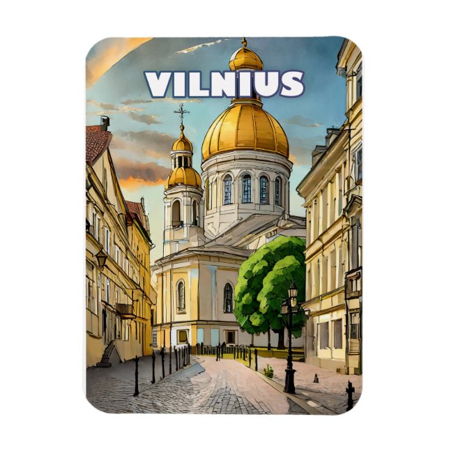 Vilnius, the beating heart of Lithuania Magnet (Vertical)