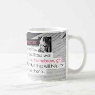 Vim, homebrew and git coffee mug