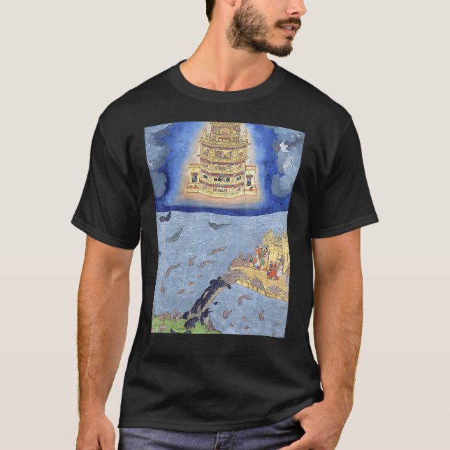 Vimana Hinduism Hindu Flying Palace Sanskrit Jaini T-Shirt (Front)