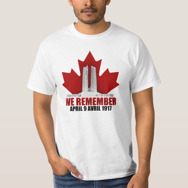 Vimy Ridge We Remember T-Shirt (Front)