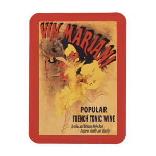 Vin Mariani Dancing Girl Pouring Wine Magnet