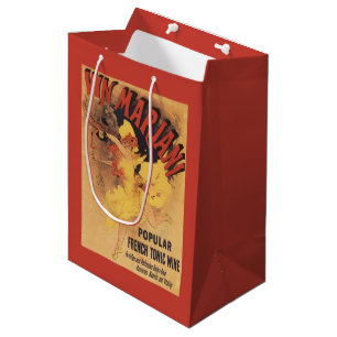 Vin Mariani Dancing Girl Pouring Wine Medium Gift Bag