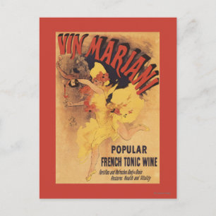 Vin Mariani Dancing Girl Pouring Wine Postcard