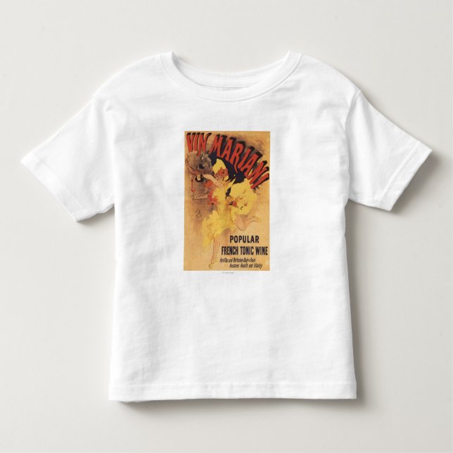Vin Mariani Dancing Girl Pouring Wine Toddler T-Shirt (Front)