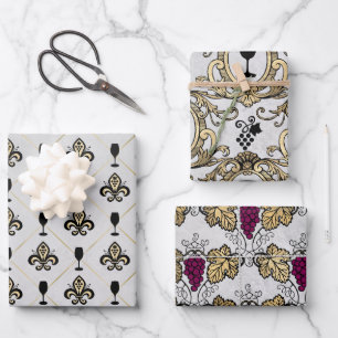 Vin Rouge French Red Wine Wrapping Paper Sheet