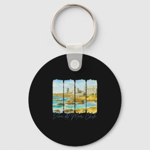 Vina Del Mar Chile Travel Brushstroke Vina Del Mar Key Ring