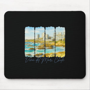 Vina Del Mar Chile Travel Brushstroke Vina Del Mar Mouse Pad