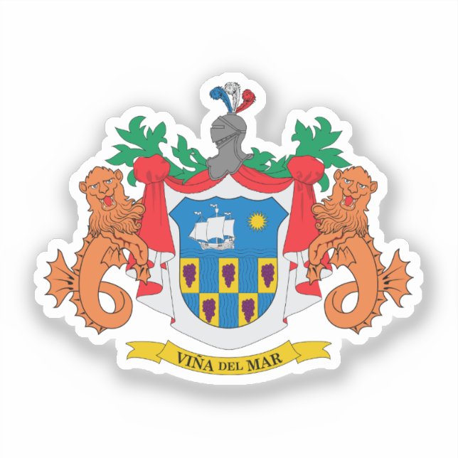 Viña del Mar coat of arms, Chile (Front)