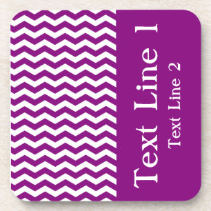 Vina Del Mar Purple Wave Chevron customisable Coaster