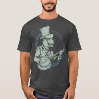 Vinage Bluegrass banjo   souhern line dance dog T-Shirt
