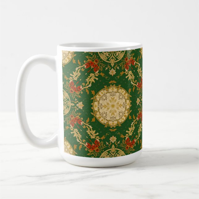 Vinage Christmas Pattern - Coffee Mug (Left)
