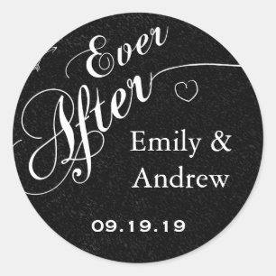 Vinage Ever After Chalkboard Save the Date Seal