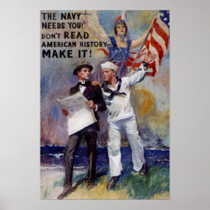 Vinage Navy Recruit Poster