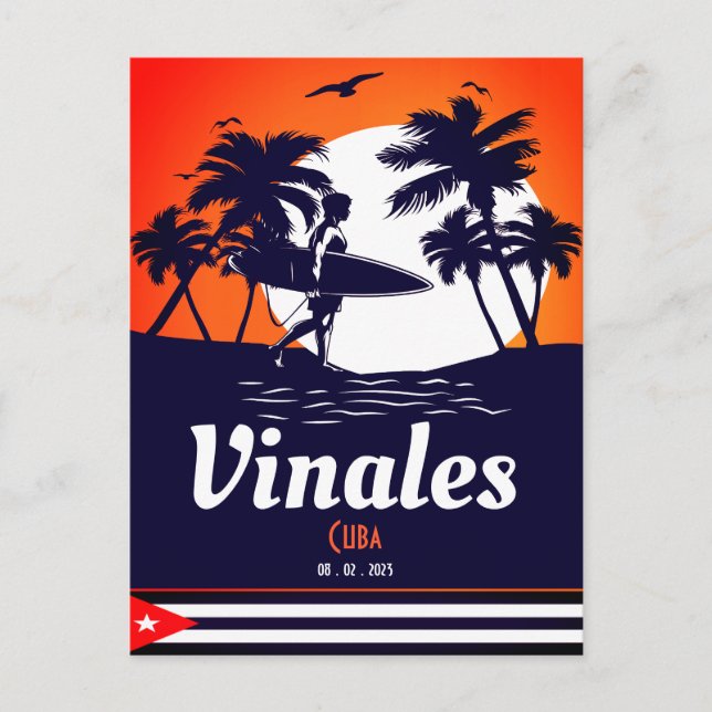 Vinales Palm Tree Cuba Vintage Souvenirs Postcard (Front)