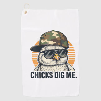 Vinatge Chicks Dig Me Easter Camo Toddler Boys Fun Golf Towel