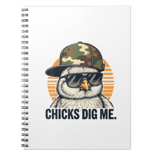 Vinatge Chicks Dig Me Easter Camo Toddler Boys Fun Notebook