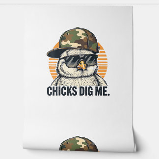 Vinatge Chicks Dig Me Easter Camo Toddler Boys Fun Wallpaper
