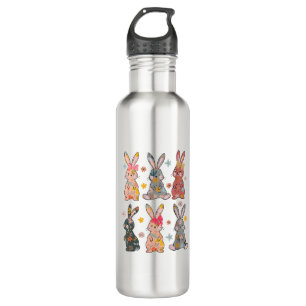 Vinatge Retro Bunny Floral Flower Rabbit Easter Da 710 Ml Water Bottle