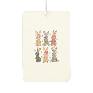 Vinatge Retro Bunny Floral Flower Rabbit Easter Da Car Air Freshener