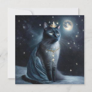 Vinatge Royal Cat Holiday Card