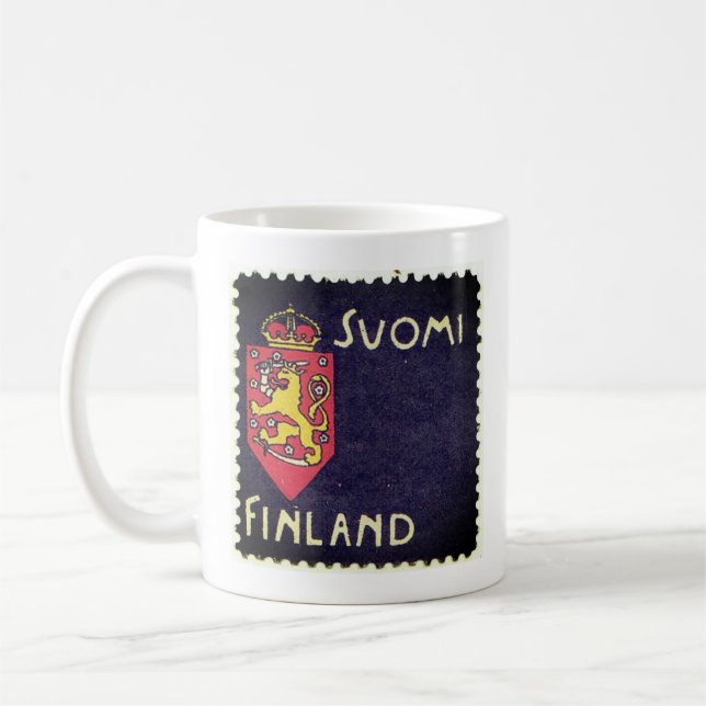 Vinatge stamp - Finland Coffee Mug (Left)